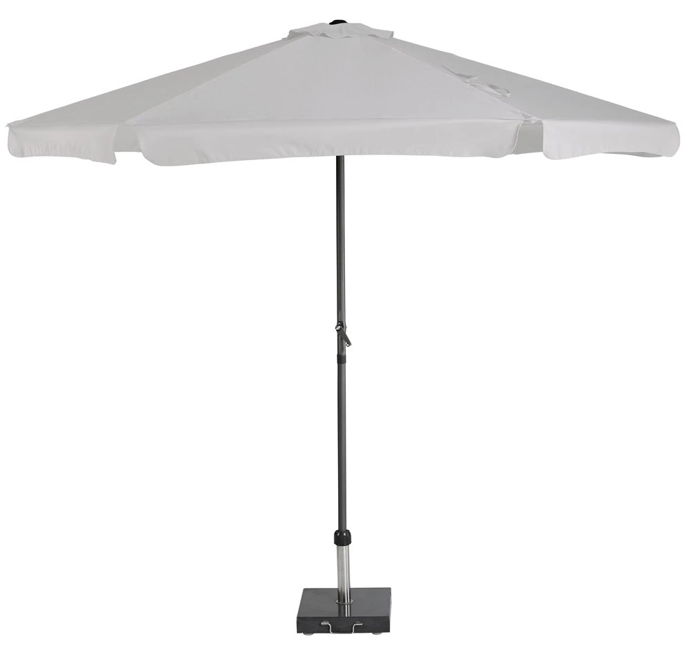 Platinum Middenstokparasol Antigua Volant Ø 300 Cm Lichtgrijs 1 Platinum Middenstokparasol Antigua Volant Ø 300 Cm Lichtgrijs