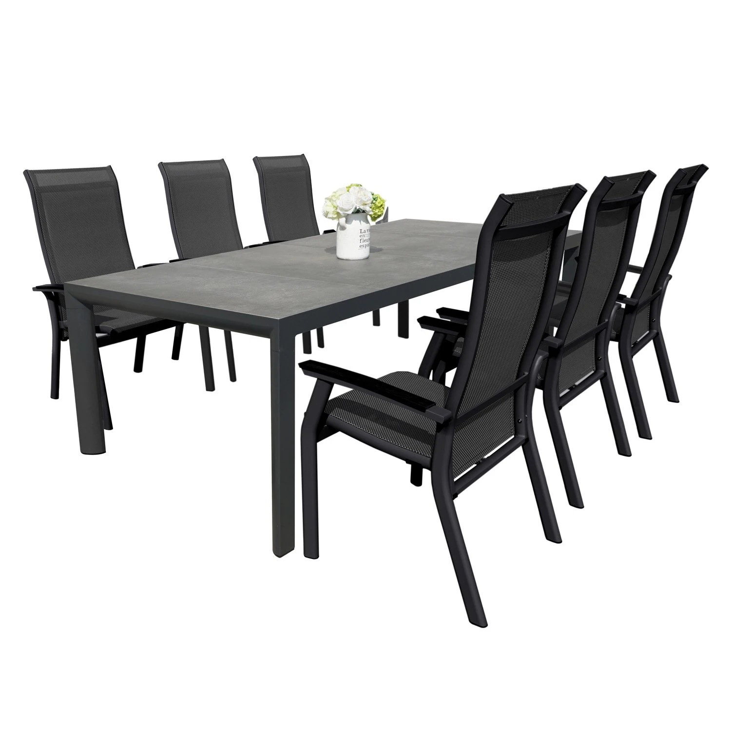 Royal Seasons PORTO Dining Set Met 6 Stoelen 1 Royal Seasons PORTO Dining Set Met 6 Stoelen