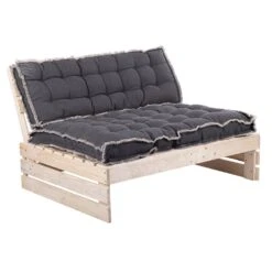 Palletkussen RAFFELED Dark Grey - 120 X 40 X 8 Cm -Platinum Verkoopwinkel rugkussen raffeled dark grey 120 x 40 x 8 cm 1000x1000 628225c3da594 l